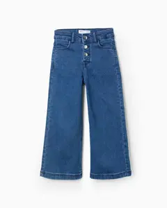 Детские джинсы-клеш с кнопками Zippy, синий