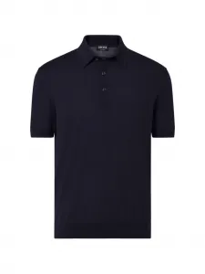 Рубашка поло с короткими рукавами Zegna, синий