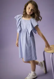 Повседневное платье в полоску с короткими рукавами Creamie, Blue Lustre