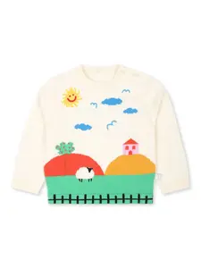 Джемпер с вышивкой Stella McCartney Kids, белый