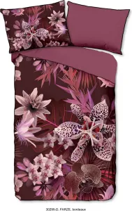 Постельное белье Descanso с кантом и цветами - 140x200 см - 100% органический хлопок Muller Textil