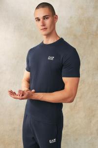 Футболка с логотипом Emporio armani core id из 100% хлопка Ea7, синий