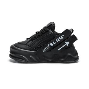 SLNU 3 Скользоустойчивые повседневные туфли на платформе для женщин Low Top - черные, цвет Black