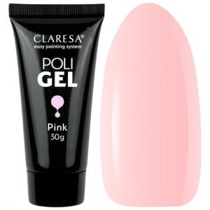 Гель для ногтей, Poli Gel New Formula Pink, 30 г Claresa