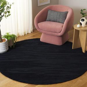 Ковер SAFAVIEH, 183 x 183 см, Rodeo Drive Collection, Black, ручной работы из шерсти, абстрактный узор, идеально для гостиной, спальни, домашнего офиса, столовой (RD677Z-6R)