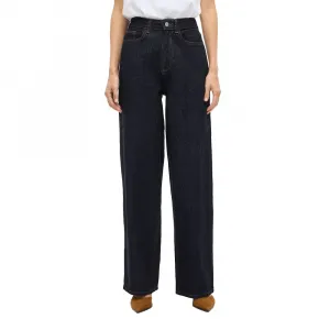 Вила Фрейя Джаф Широкие джинсы с высокой талией Vila, синий