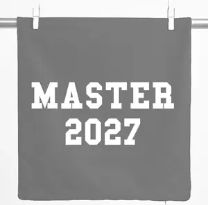 Декоративная наволочка Huuraa Master 2027, подарок на выпускной, 40x40 см, стальной серый хлопок, украшение Master 2027 Hellweg Druckerei