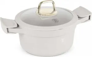 Кастрюля BH-7786 20 см, титановое покрытие, кремовый матовый Berlinger Haus