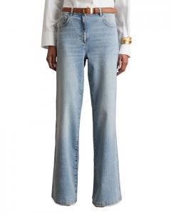 Брюки-клеш Bonnie Mid Rise светло-голубые для миниатюрных REISS, синий