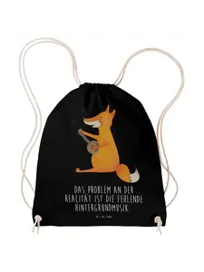 Спортивная сумка Mr & Mrs Panda Sportbeutel Fuchs Gitarre, черный
