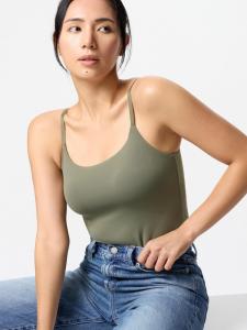 Топ на бретельках airism Uniqlo, зеленый