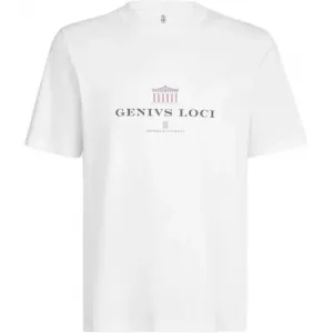 Футболка с принтом Brunello Cucinelli, белый