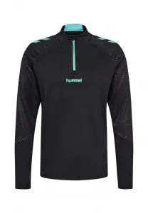 2.0 тренировочная футболка с застежкой-молнией до середины груди и длинными рукавами Hummel, Black Pool Blue