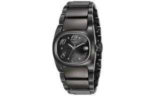 TISSOT Женские часы с кварцевым механизмом, черный циферблат, корпус из нержавеющей стали, браслет из нержавеющей стали