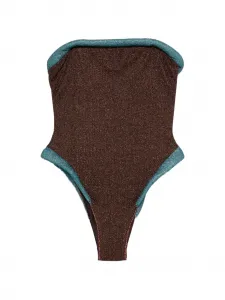 Купальник с квадратными бретелями Oseree, коричневый