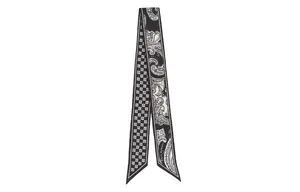 BALMAIN Монограммный двусторонний шарф, Black/White