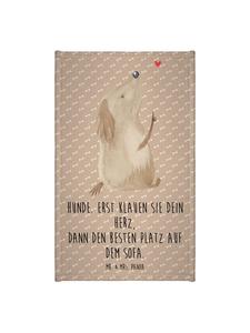 Полотенце с изображением собаки и надписью о любви к собакам в контексте собачьего счастья  Mr. & Mrs. Panda, Hundeglück