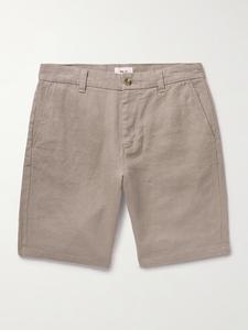 Корона 1454 Прямые льняные шорты NN07, бежевый