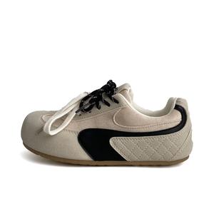 City camel Женские низкие скейтерские кеды бежево-черные, цвет Beige Black