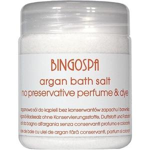 Аргановая соль для ванн, гидромассажных ванн, спа-процедур и пилинга 550 г Bingospa