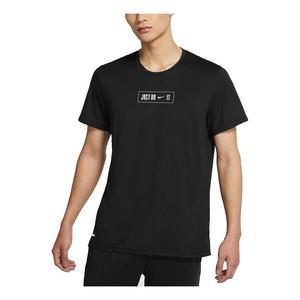 Футболка dri-fit sports training quick dry short sleeve black Nike, черный