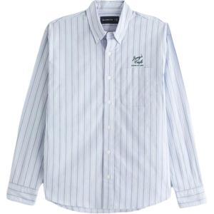 Мужская рубашка Abercrombie＆Fitch, голубой