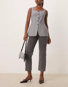 Гламурные прямые джинсы черного цвета с эффектом кислотной стирки Glamorous