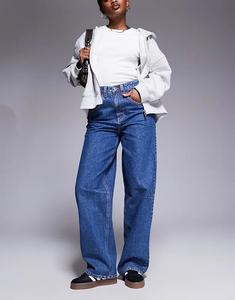 Мешковатые джинсы Weekend Collective в цвете «бочонок» средне-синего цвета