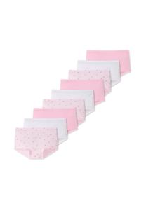 Короткие трусы 9 пар в упаковке для девочек 95/5 органический хлопок Schiesser, мультиколор