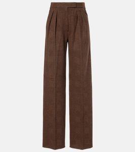 Широкие брюки понца из смесовой ткани хлопка и шерсти Max Mara, Prince Di Galles