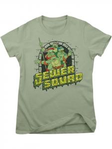 Футболка Sewer Squad Girly Tee зеленого цвета Teenage Mutant Ninja Turtles