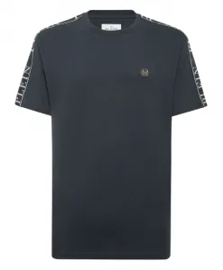 Футболка с круглым вырезом и лентой Philipp Plein, синий