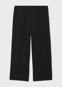 Широкие брюки-карго из двойного атласа