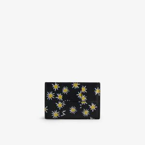 Кожаный визитница Cassette Intreccio Bottega Veneta, цвет bl-wh-ye/bl-w-y/bl-g