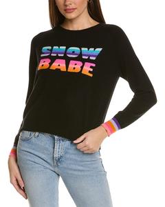 Scott & Scott London Кашемировый свитер с изображением снежного сердца, черный