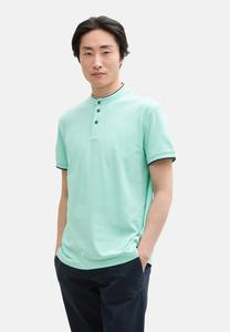 Футболка TOM TAILOR MIT STEHKRAGEN, Grün/Green