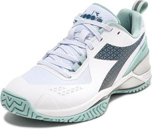 Женские теннисные кроссовки Diadora Blushield Torneo 2 для всех типов покрытия, белый/синий