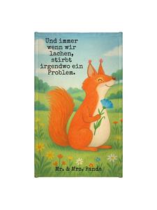 Mr. & Mrs. Panda Полотенце с изображением белки и цветов, с надписью белого цвета