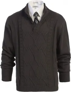 Gioberti мужской пуловер из 100% хлопка с воротником на пуговицах