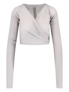 Кардиган в рубчик Rick Owens, серый