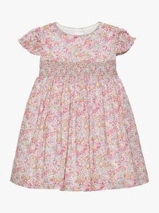 Детское хлопковое платье для праздника со сборками Trotters, Pink Claire Aude