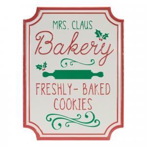 Панно на стену Melrose International Mrs Claus Bakery, 40 см, красный / белый