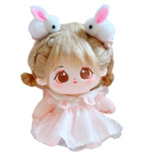 Милый и очаровательный хлопковый пупс, пушистая гуманоидная кукла для переодевания, плюшевая кукла высотой 20см Handsome, Stay Bag + Cherry Powder Like A Dream Three-Piece Set