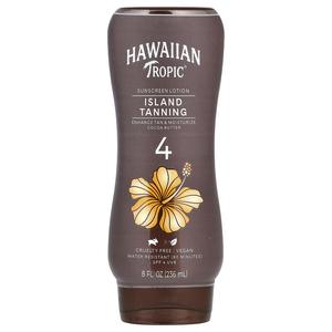 Hawaiian Tropic, Island Tanning, солнцезащитный лосьон, масло какао, SPF 4, 236 мл (8 жидк. унц.)