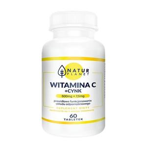 Витамин С 500 мг + ЦИНК 7,5 мг, 60 таблеток - Natur Planet