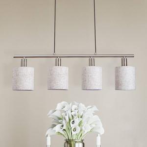 Подвесной светильник Näve Maron 4-flammig, сталь / смешанная ткань - кремовый