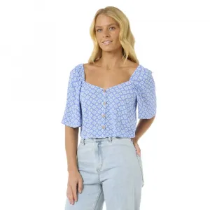 Блузка с коротким рукавом Rip Curl San Carlos, синий