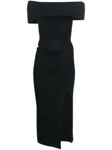 ALESSANDRO VIGILANTE трикотажное платье с открытыми плечами, черный