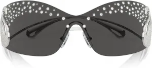 Женские солнцезащитные очки Swarovski Sk7020 овальной формы, Milky Pink/Pink Mirrored Pink