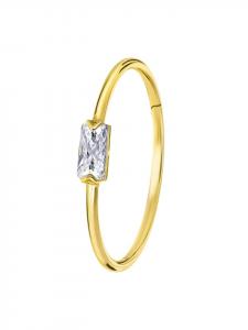 Прямоугольное кольцо из золота 585 пробы Lucardi